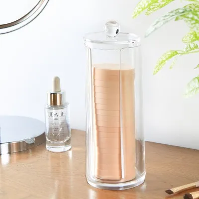 Transparent cosmetic cotton containing box, dustproof cover type cosmetic box, dressing table, sorting box 19.5*7.2cm
Transparent cosmetic cotton containing box, dustproof cover type cosmetic box, dressing table, sorting box 19.5*7.2cm