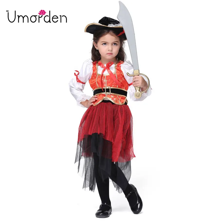 Halloween Children Kids Caribbean Pirate Costume Dress Hat Pirates Costumes Cosplay Fancy Fantasia Infantil Clothing for Girl
Halloween Children Kids Caribbean Pirate Costume Dress Hat Pirates Costumes Cosplay Fancy Fantasia Infantil Clothing for Girl