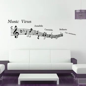 2016 New Music Note Pattern Wall Stickers Home Decor Decoration Art For Wall Removable Waterproof Black 38*57CM 
2016 New Music Note Pattern Wall Stickers Home Decor Decoration Art For Wall Removable Waterproof Black 38*57CM