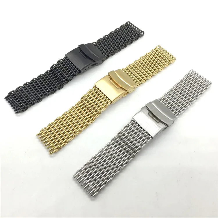 1PCS 18MM 20MM 22MM 24MM Solid Stainless steel 304 watch strap Watch band watch bands Mesh Web Watch Strap
1PCS 18MM 20MM 22MM 24MM Solid Stainless steel 304 watch strap Watch band watch bands Mesh Web Watch Strap