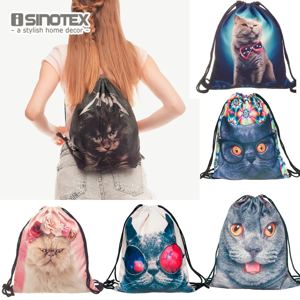 Storage Bag 3D Cat Printed Fashion New Women Drawstring 30*39cm/11.8*15.4'' 1PCS/Lot
Storage Bag 3D Cat Printed Fashion New Women Drawstring 30*39cm/11.8*15.4'' 1PCS/Lot