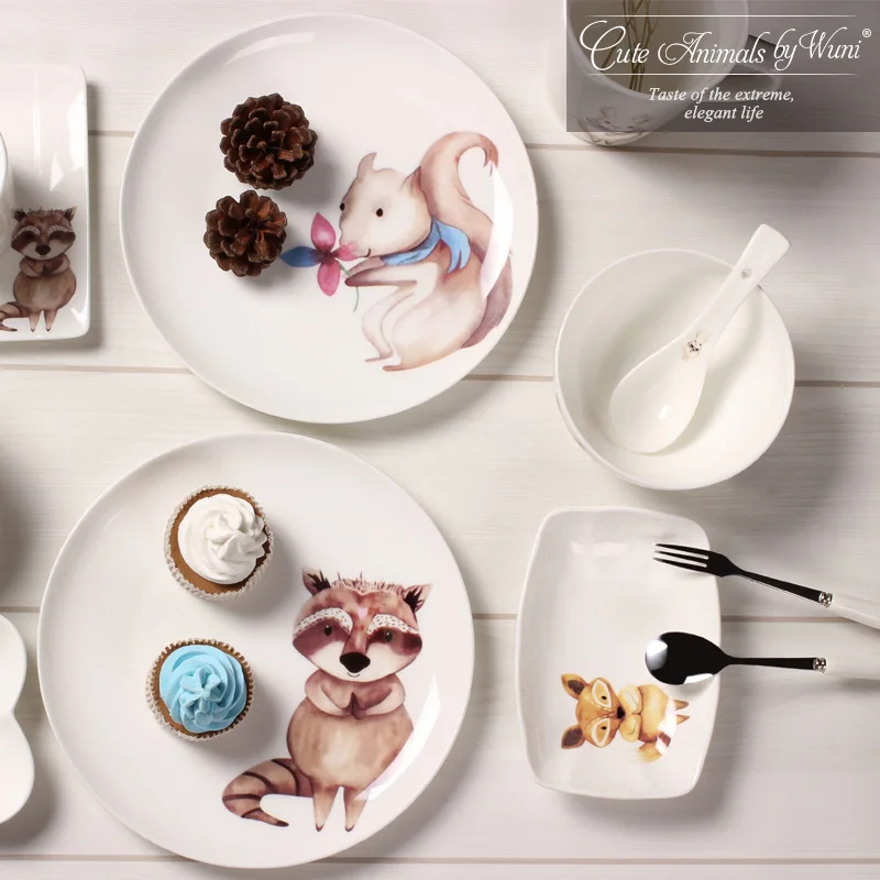 Nordic Ceramic Dinner Dish Plate Cartoon Animal Pattern Steak Fruit Salad Spaghetti Dessert Plates Home Kitchen Tableware 15 cm
Nordic Ceramic Dinner Dish Plate Cartoon Animal Pattern Steak Fruit Salad Spaghetti Dessert Plates Home Kitchen Tableware 15 cm