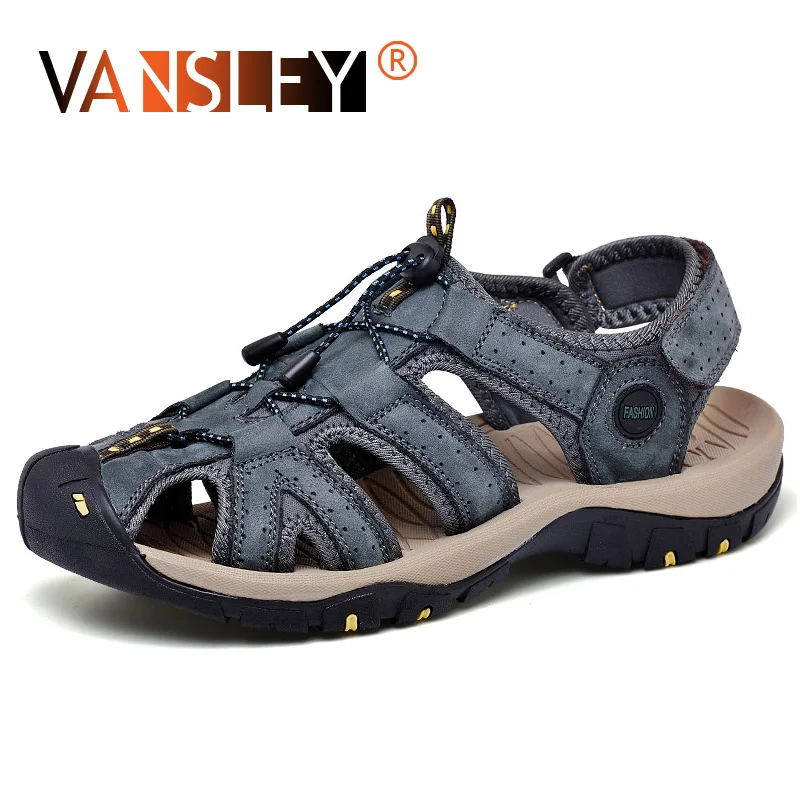 Beach Men Outdoor Sandals Genuine Leather Men Shoes Summer New Large Size Men's Sandals Men Fashion Sandals Slippers Size 38-46
Beach Men Outdoor Sandals Genuine Leather Men Shoes Summer New Large Size Men's Sandals Men Fashion Sandals Slippers Size 38-46