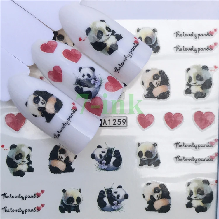 Water Transfer stickers for nail art the lovely panda red heart Decals Manicure Decor Nail Wraps Decals
Water Transfer stickers for nail art the lovely panda red heart Decals Manicure Decor Nail Wraps Decals