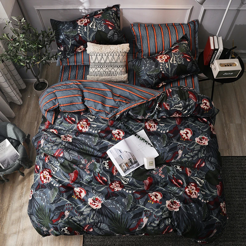Nodic Floral Bedding Linen Set Adults Bedclothes Bed Comforter Soft Bed Sheet Pillowcase Duvet Cover CN Queen Bedding Set
Nodic Floral Bedding Linen Set Adults Bedclothes Bed Comforter Soft Bed Sheet Pillowcase Duvet Cover CN Queen Bedding Set