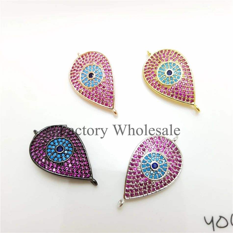 10pcs/lot HOT! Wholesale 15*25mm micro pave cz Pear shape blue eye Charms pendant bracelet for women jewelry making accessories
10pcs/lot HOT! Wholesale 15*25mm micro pave cz Pear shape blue eye Charms pendant bracelet for women jewelry making accessories