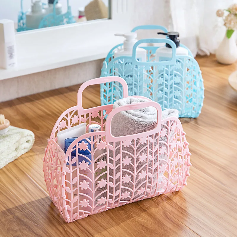 Folding Storage Basket New Colored Fashion Hollow Plastic Portable Kitchen Bathroom Bath Basket Toiletries
Folding Storage Basket New Colored Fashion Hollow Plastic Portable Kitchen Bathroom Bath Basket Toiletries