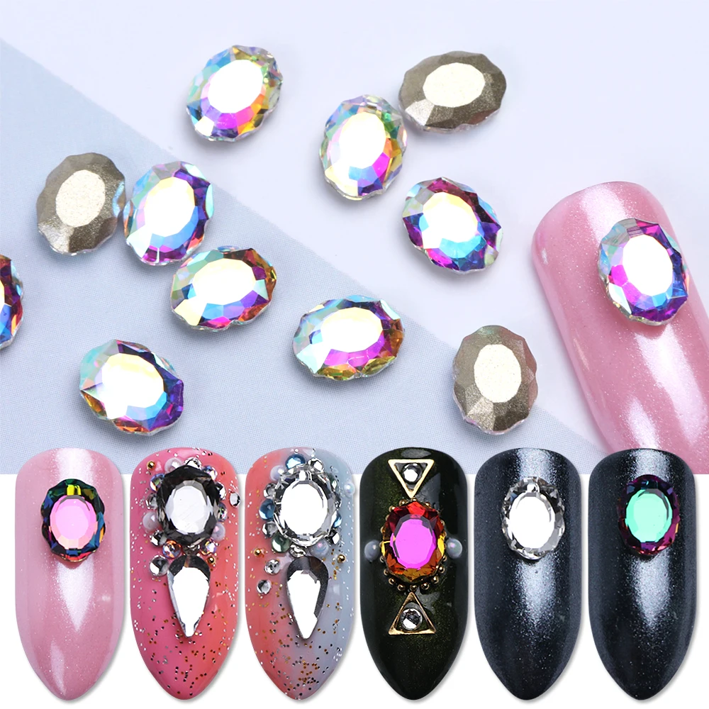 10pcs Nail Gems Magic Mirror Rhinestones for Nails Crystal Rugby Oval Strass Charms Nail Art Decorations Manicure Tools BER10
10pcs Nail Gems Magic Mirror Rhinestones for Nails Crystal Rugby Oval Strass Charms Nail Art Decorations Manicure Tools BER10