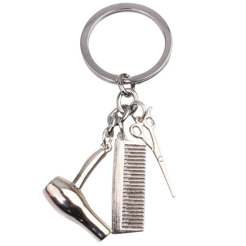 Funny Barber Jewelry Keychain for Women Men Dryer Scissors Combs Key Chain Silver Colors Handbag Backpack Accessories Girl Gifts
Funny Barber Jewelry Keychain for Women Men Dryer Scissors Combs Key Chain Silver Colors Handbag Backpack Accessories Girl Gifts
