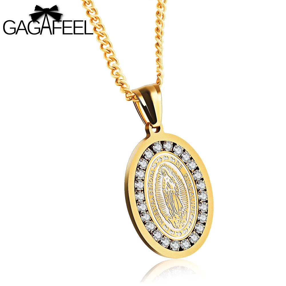 GAGAFFEL Lettering Pendant Our Lady Of Guadalupe Necklace For Men Women Laser Custom Engrave Stainless Steel Zircon
GAGAFFEL Lettering Pendant Our Lady Of Guadalupe Necklace For Men Women Laser Custom Engrave Stainless Steel Zircon