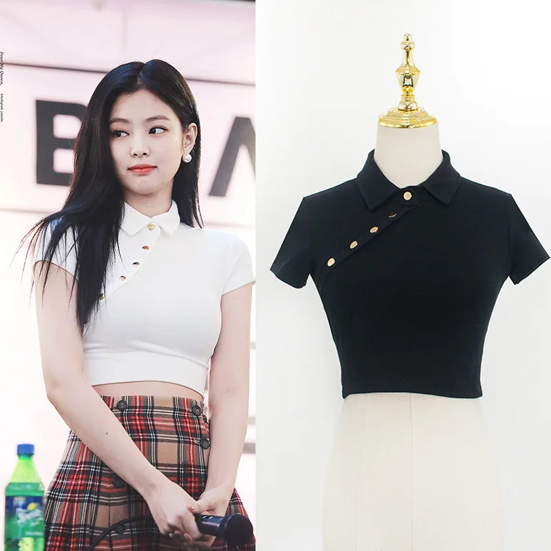 Blackpink Jennie the same Tshirt Harajuku Kawaii Short Sleeve T Shirt Korean Kpop Women tee Shirt Hip Hop Streetwear slim tops
Blackpink Jennie the same Tshirt Harajuku Kawaii Short Sleeve T Shirt Korean Kpop Women tee Shirt Hip Hop Streetwear slim tops