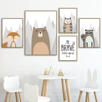 Bear Owl Fox Raccoon Nursery Wall Art Canvas Painting Cartoon Nordic Posters And Prints Wall Pictures Boy Girl Kids Room Decor 
Bear Owl Fox Raccoon Nursery Wall Art Canvas Painting Cartoon Nordic Posters And Prints Wall Pictures Boy Girl Kids Room Decor