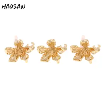 HAOSAW 16*18MM 6Pcs/Lot 3D Flower Stud Accessories Parts/Zinc Alloy/Jewelry Findings/Earrings Accessories/Handmade
HAOSAW 16*18MM 6Pcs/Lot 3D Flower Stud Accessories Parts/Zinc Alloy/Jewelry Findings/Earrings Accessories/Handmade
