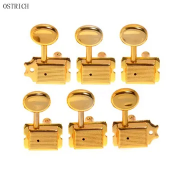 Vintage Style Semiclosed 6-in-line Electric Guitar Tuner Tuning Key Pegs Machine Head Set Right Hand Guitar Replacement, Gold
Vintage Style Semiclosed 6-in-line Electric Guitar Tuner Tuning Key Pegs Machine Head Set Right Hand Guitar Replacement, Gold