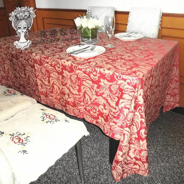 Image [New] August on more than one trade fuchsia cotton jacquard tablecloths finished   restaurant   European size