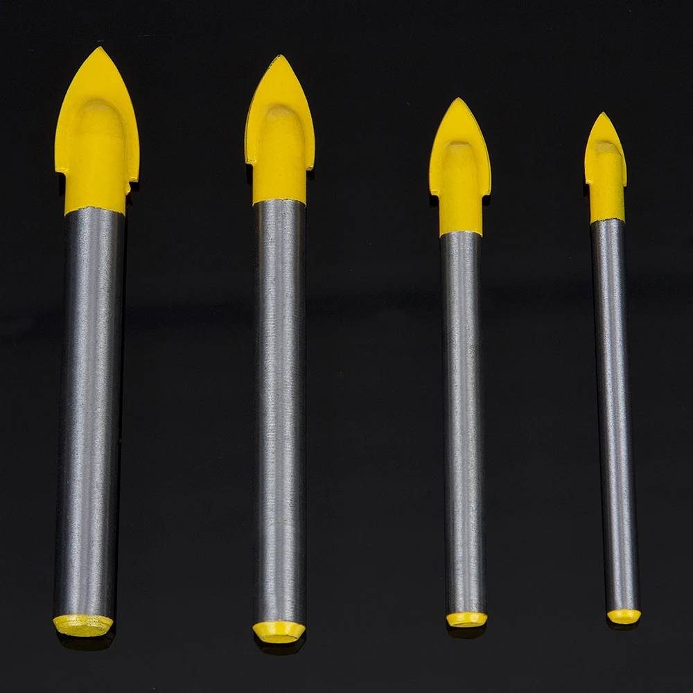4pcs Ceremic Tile Triangle Drill Bits 6/ 8/10/12mm Spear Head Drill Bit Carbide Round Shank Marble Masonry Hole Opener Drilling
4pcs Ceremic Tile Triangle Drill Bits 6/ 8/10/12mm Spear Head Drill Bit Carbide Round Shank Marble Masonry Hole Opener Drilling