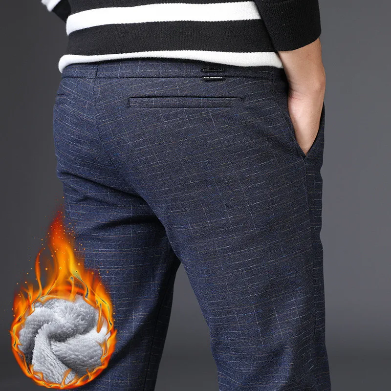 Men Warm Pants 2018 Winter Casual Sanding Straight Elastic Business Thick Male Slim Fleece Full Length Trousers
Men Warm Pants 2018 Winter Casual Sanding Straight Elastic Business Thick Male Slim Fleece Full Length Trousers