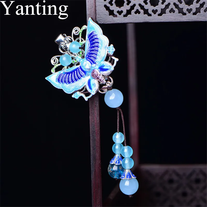 Yanting Vintage Hair Clips Hairpins Butterfly Cloisonne Fashion Hair Jewelry For Women Blue Stone Tassel Head Wear Gift 0131
Yanting Vintage Hair Clips Hairpins Butterfly Cloisonne Fashion Hair Jewelry For Women Blue Stone Tassel Head Wear Gift 0131