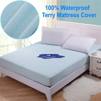 Cotton Terry Mattress Cover Bed Pad Mattress Protector Waterproof Fitted Sheet Breathable Anti-Mite Bed Bug Hypoallergenic
Cotton Terry Mattress Cover Bed Pad Mattress Protector Waterproof Fitted Sheet Breathable Anti-Mite Bed Bug Hypoallergenic