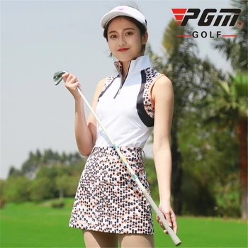 Pgm Women Breathable Golf Sportswear Ladies Zipper Collar Sleeveless T-Shirt + Print Skirts Fast-Dry Golf Apparel Suit AA60489
Pgm Women Breathable Golf Sportswear Ladies Zipper Collar Sleeveless T-Shirt + Print Skirts Fast-Dry Golf Apparel Suit AA60489