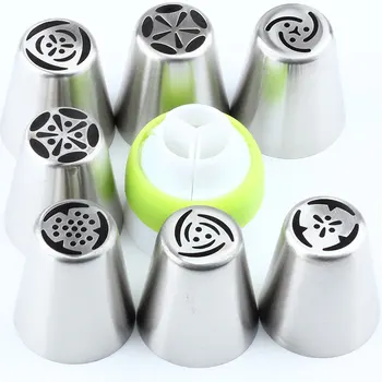 8Pcs/Set Tulip Russian Stainless Steel Tips Icing Piping Nozzles Cream Pastry 1Pcs Coupler Tips Cake Cupcake Decorating
8Pcs/Set Tulip Russian Stainless Steel Tips Icing Piping Nozzles Cream Pastry 1Pcs Coupler Tips Cake Cupcake Decorating