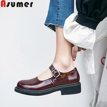 ASUMER 2020 spring new shoes woman round toe buckle genuine leather shoes women Casual mary janes shoes women med heels shoes
ASUMER 2020 spring new shoes woman round toe buckle genuine leather shoes women Casual mary janes shoes women med heels shoes