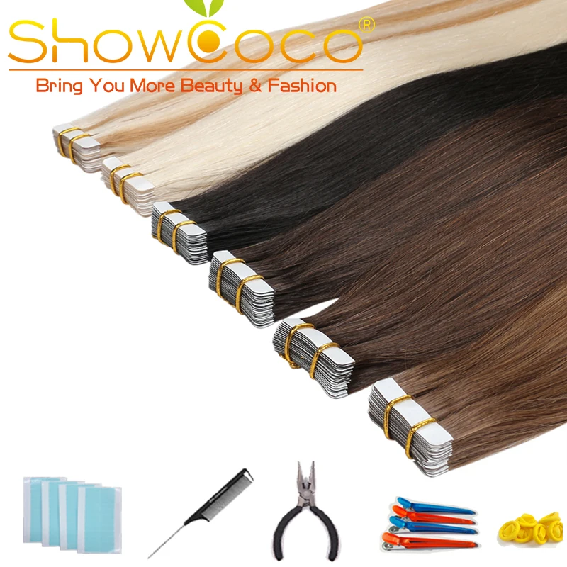 Showcoco Skin Weft Human Tape in Hair 40pcs Adhensive Remy Straight Hair 16-24 Inch
Showcoco Skin Weft Human Tape in Hair 40pcs Adhensive Remy Straight Hair 16-24 Inch