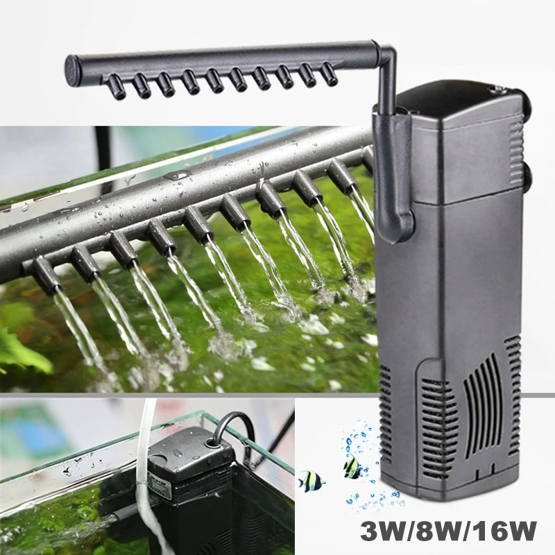 Aquarium Filter Submersible Internal Filter For Fish Tank Aquatic Spray Flow Biological Plus Power Filter Pump 3W/8W/16W
Aquarium Filter Submersible Internal Filter For Fish Tank Aquatic Spray Flow Biological Plus Power Filter Pump 3W/8W/16W