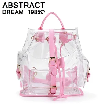 brand Transparent Backpack 2019 women Multifunction PVC fashion Backpack luxury quality bags Ladies travel schoolbag fashion
brand Transparent Backpack 2019 women Multifunction PVC fashion Backpack luxury quality bags Ladies travel schoolbag fashion