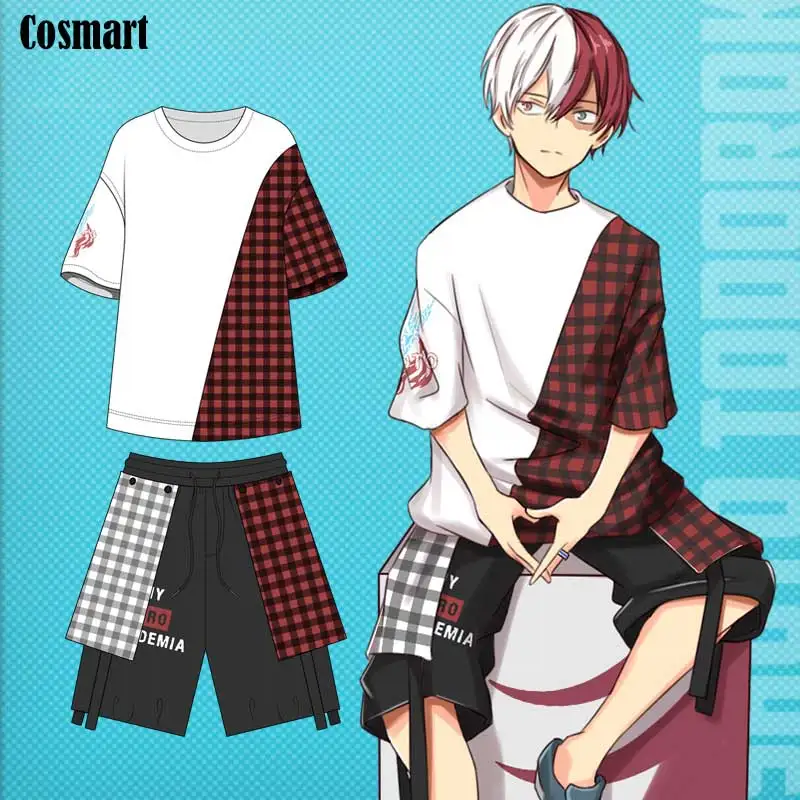 Anime Boku no MY HERO ACADEMIA Todoroki Shoto Cosplay T Shirt Cotton Plaid Shirt Pants freeship
Anime Boku no MY HERO ACADEMIA Todoroki Shoto Cosplay T Shirt Cotton Plaid Shirt Pants freeship