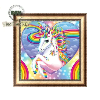 FineTime 5D DIY Diamond Embroidery Rainbow horse Diamond Painting Cross-stitch Round Rhinestone Mosaic Decoration
FineTime 5D DIY Diamond Embroidery Rainbow horse Diamond Painting Cross-stitch Round Rhinestone Mosaic Decoration