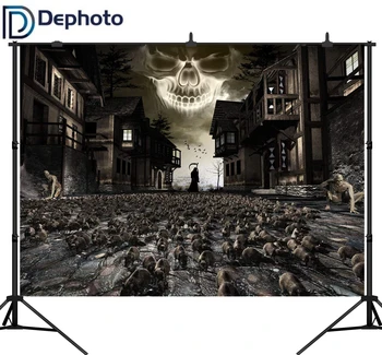 Dephoto Photography Background horrible grim Reaper ruins Houses Dense mouse Halloween theme Backdrop photo studio
Dephoto Photography Background horrible grim Reaper ruins Houses Dense mouse Halloween theme Backdrop photo studio