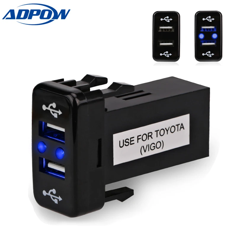 For Toyota Charger USB Adapter Port Socket Interface Car Cigarette Lighter 2 Port USB Charger Socket For Car For Toyota VIGO
For Toyota Charger USB Adapter Port Socket Interface Car Cigarette Lighter 2 Port USB Charger Socket For Car For Toyota VIGO