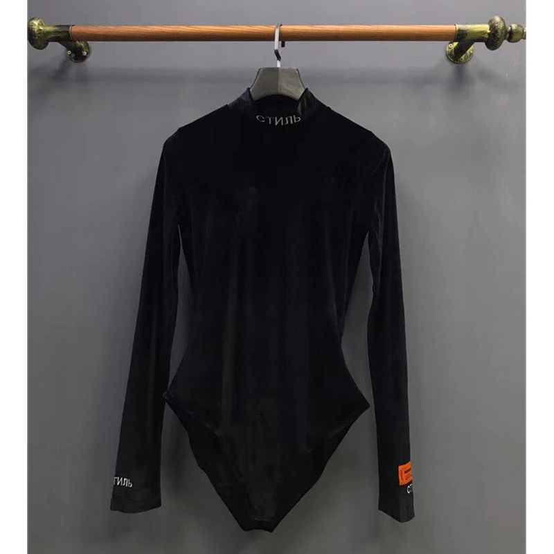 Hip Hop Heron Preston T Shirt Women's Slim Sexy Embroidery Heron Preston Siamese T Shirt 2019 Casual Velvet HP Bottoming Tshirt
Hip Hop Heron Preston T Shirt Women's Slim Sexy Embroidery Heron Preston Siamese T Shirt 2019 Casual Velvet HP Bottoming Tshirt