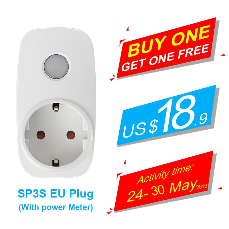 Broadlink SP3S Smart Socket Power Meter WIFI Timer Energy Monitor 16A EU Plug RMPro+ Mini3 Home Automation IFTTT by Alexa Google
Broadlink SP3S Smart Socket Power Meter WIFI Timer Energy Monitor 16A EU Plug RMPro+ Mini3 Home Automation IFTTT by Alexa Google