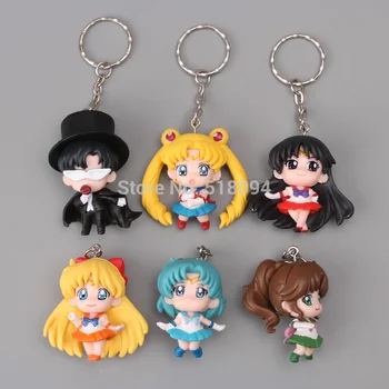 Anime Sailor Moon Mars Jupiter Venus Mercury Keychains Action Figures Toys Dolls 6pcs/set SAFG011
Anime Sailor Moon Mars Jupiter Venus Mercury Keychains Action Figures Toys Dolls 6pcs/set SAFG011