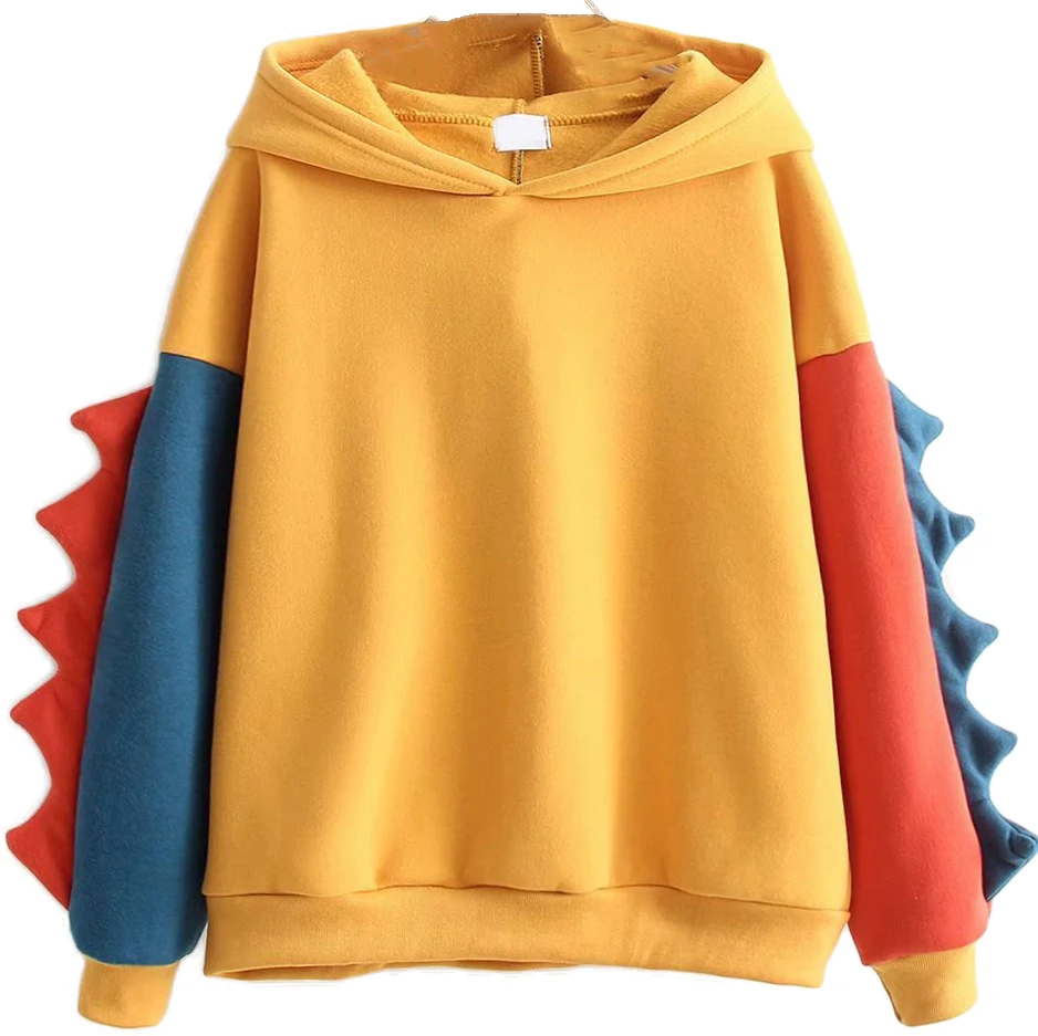2018 Autumn Winter Women Hooded Pullover Sweatshirts Color Patches Dinosaur Loose Fleece Linner Teenage Girl's Hoodies Sweet
2018 Autumn Winter Women Hooded Pullover Sweatshirts Color Patches Dinosaur Loose Fleece Linner Teenage Girl's Hoodies Sweet
