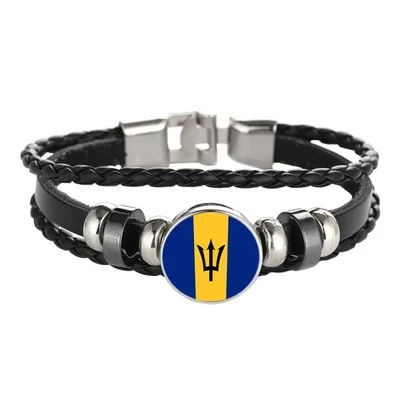 New Customized Barbados Flag Bracelets Trendy Leather Barbados Bracelets Women Men
New Customized Barbados Flag Bracelets Trendy Leather Barbados Bracelets Women Men