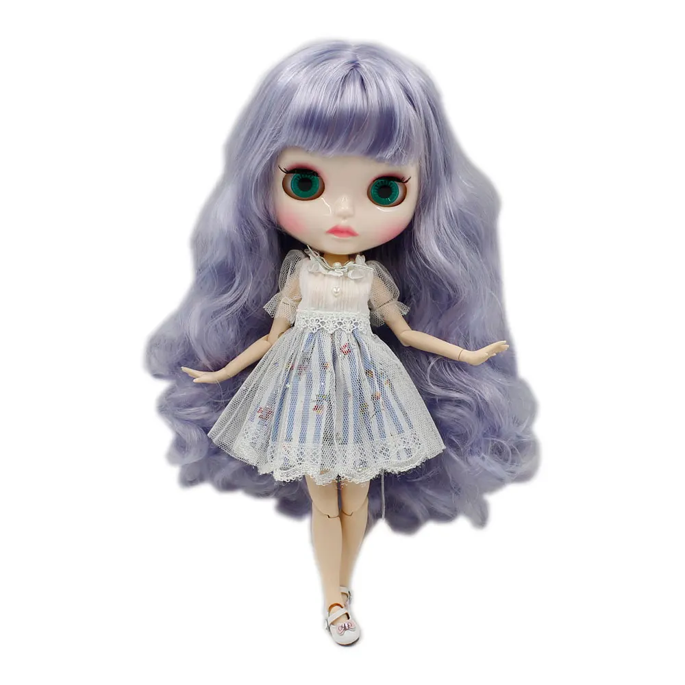 ICY Nude Factory Blyth doll Purple hair joint body White skin carves lips face BJD No.Bl6005/1049
ICY Nude Factory Blyth doll Purple hair joint body White skin carves lips face BJD No.Bl6005/1049