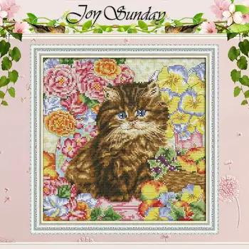 Cat in the flower counted Cross Stitch 11CT 14CT Cross Stitch Set Wholesale DIY animals Cross-stitch Kit Embroidery Needlework
Cat in the flower counted Cross Stitch 11CT 14CT Cross Stitch Set Wholesale DIY animals Cross-stitch Kit Embroidery Needlework