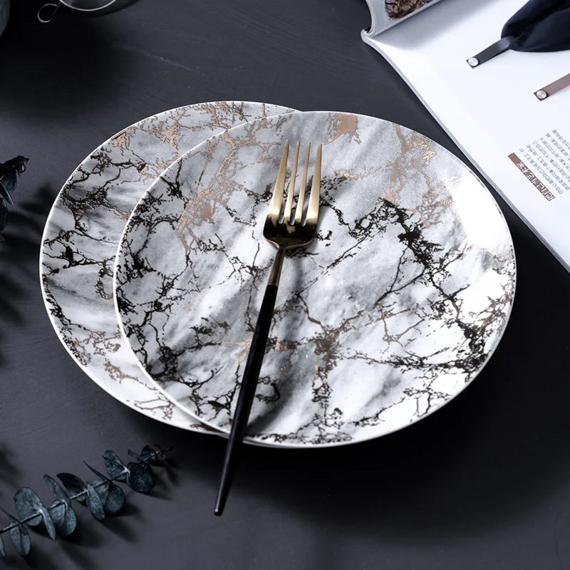 Food Plates Ceramic Dinner Dishes Marble Salad Plate Steak Noodle Dish Dessert Plates Ceramic European 8 Inch Hotel Plate
Food Plates Ceramic Dinner Dishes Marble Salad Plate Steak Noodle Dish Dessert Plates Ceramic European 8 Inch Hotel Plate
