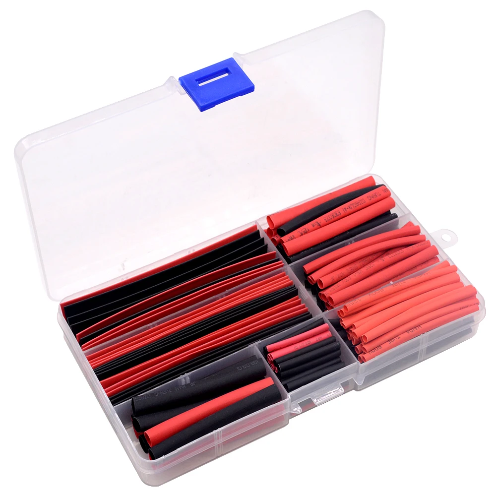 150pcs/lot 8 Sizes Assorted 2:1 Flame-retardant Boxed Heat Shrink Tubing Kit Black Red
150pcs/lot 8 Sizes Assorted 2:1 Flame-retardant Boxed Heat Shrink Tubing Kit Black Red