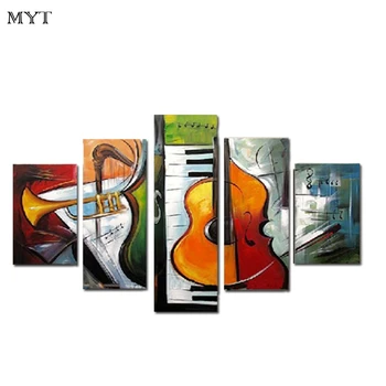 Unique gift 100% Handpainted Abstract Piano 5 pcs Oil Painting on Canvas Pictures wall art picture for living room Home Decor
Unique gift 100% Handpainted Abstract Piano 5 pcs Oil Painting on Canvas Pictures wall art picture for living room Home Decor
