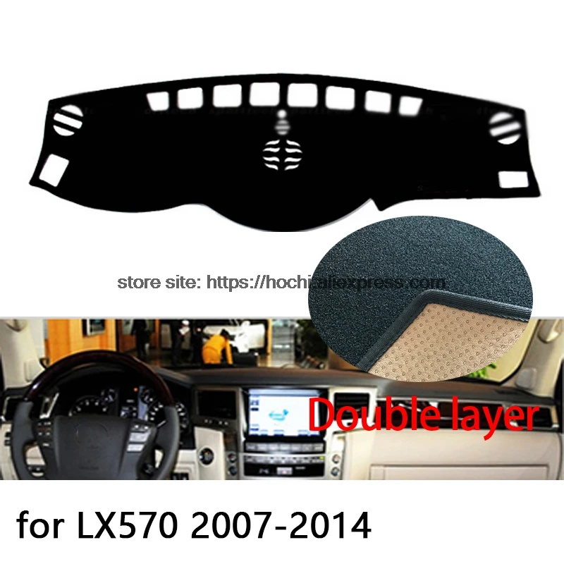 For lexus LX570 2007-2014 Double layer Silica gel Car Dashboard Pad Instrument Platform Desk Avoid Light Mats Cover Sticker
For lexus LX570 2007-2014 Double layer Silica gel Car Dashboard Pad Instrument Platform Desk Avoid Light Mats Cover Sticker