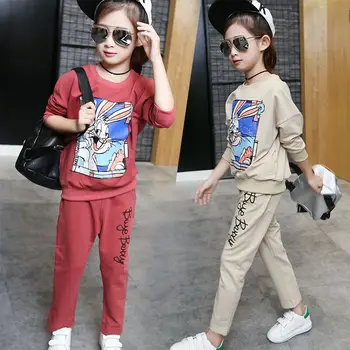 Fall 2016 New Sports Suits Pure Color Printing Cartoon Girls Cuhk Children's Letters Round Collar Two-piece Outfit
Fall 2016 New Sports Suits Pure Color Printing Cartoon Girls Cuhk Children's Letters Round Collar Two-piece Outfit