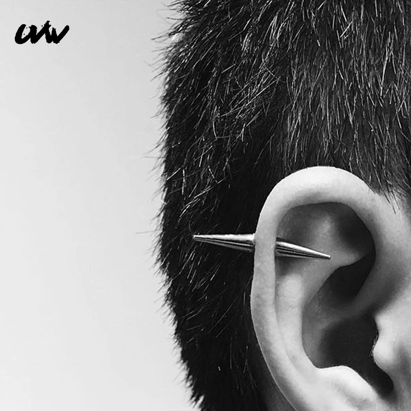 UVW0163 2pc Trendy 316L Steel Spike Segment Tragus Ear Stud Helix Piercing Body Jewelry Fashion Punk Women Men Earrings Brincos
UVW0163 2pc Trendy 316L Steel Spike Segment Tragus Ear Stud Helix Piercing Body Jewelry Fashion Punk Women Men Earrings Brincos
