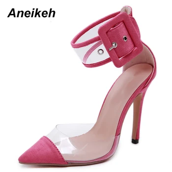 Aneikeh 2019 Concise Flock Sandals Women Transparent Summer Thin High Heel Pointed Toe Women Shoes Party Buckle Strap Red Black
Aneikeh 2019 Concise Flock Sandals Women Transparent Summer Thin High Heel Pointed Toe Women Shoes Party Buckle Strap Red Black