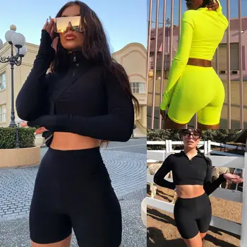 Women Set Solid Color V Neck Long Sleeve +Shorts Ladies Sport Tracksuit Femme Casual Sweat Suit Lounge Wear Plus Size
Women Set Solid Color V Neck Long Sleeve +Shorts Ladies Sport Tracksuit Femme Casual Sweat Suit Lounge Wear Plus Size