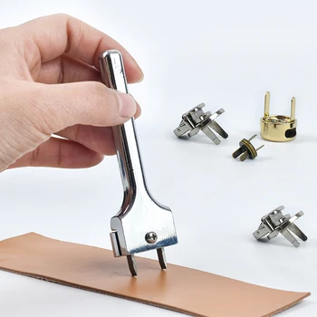 leather craft magnet button hole puncher DIY hand tool for buckle hole maker 4 size adjustable
leather craft magnet button hole puncher DIY hand tool for buckle hole maker 4 size adjustable