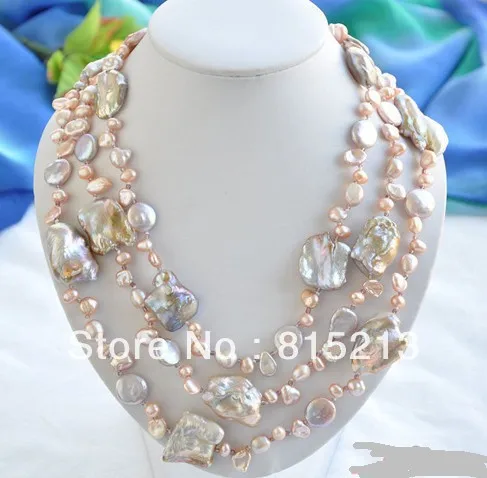 FREE SHIPPING>>> HOT332 3row 21" 30mm lavender coin rice baroque keshi freshwater pearl necklace
FREE SHIPPING>>> HOT332 3row 21" 30mm lavender coin rice baroque keshi freshwater pearl necklace
